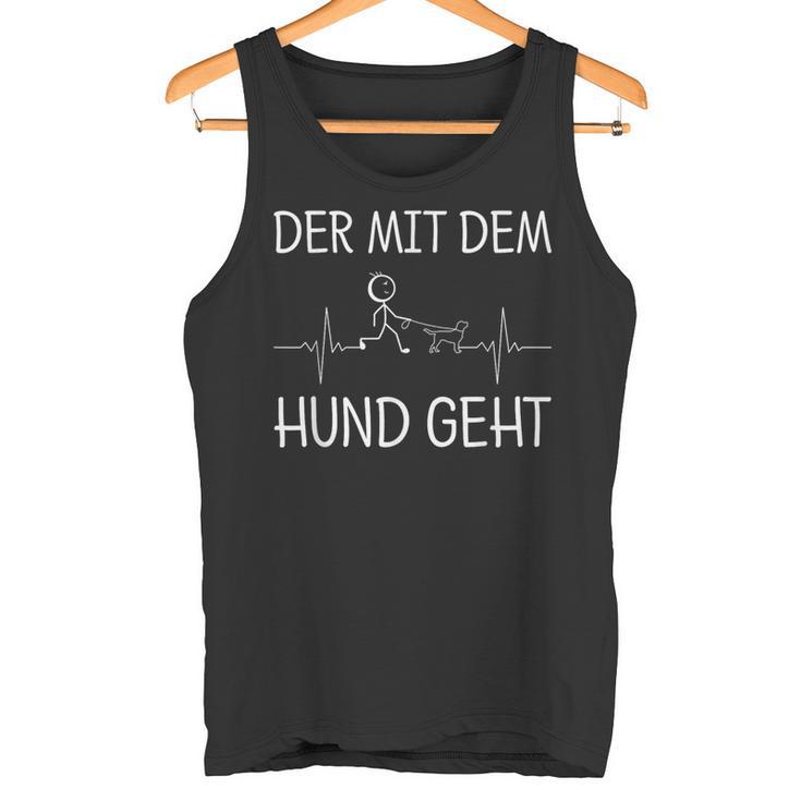 Der Mit Dem Hund Geht Hunde Heartbeat Dog Lovers S Tank Top