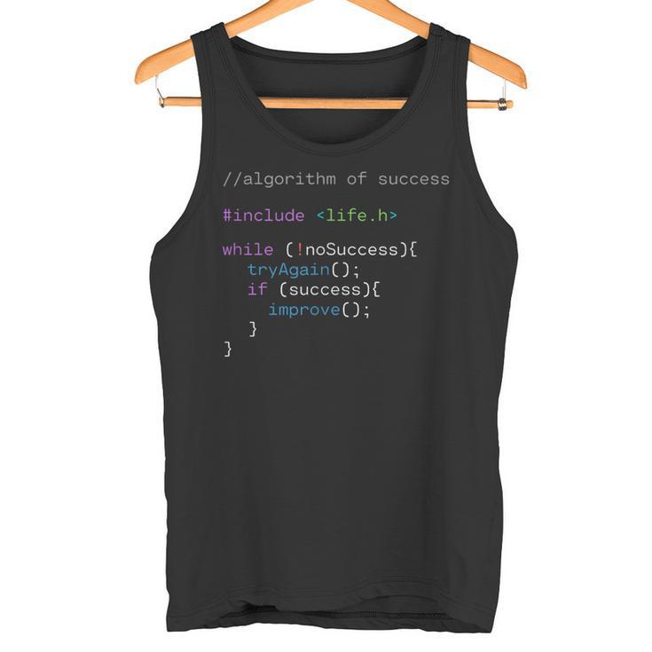 Desarrollador Nerds Algoritmo De Éxito Para Programadores Camiseta sin mangas