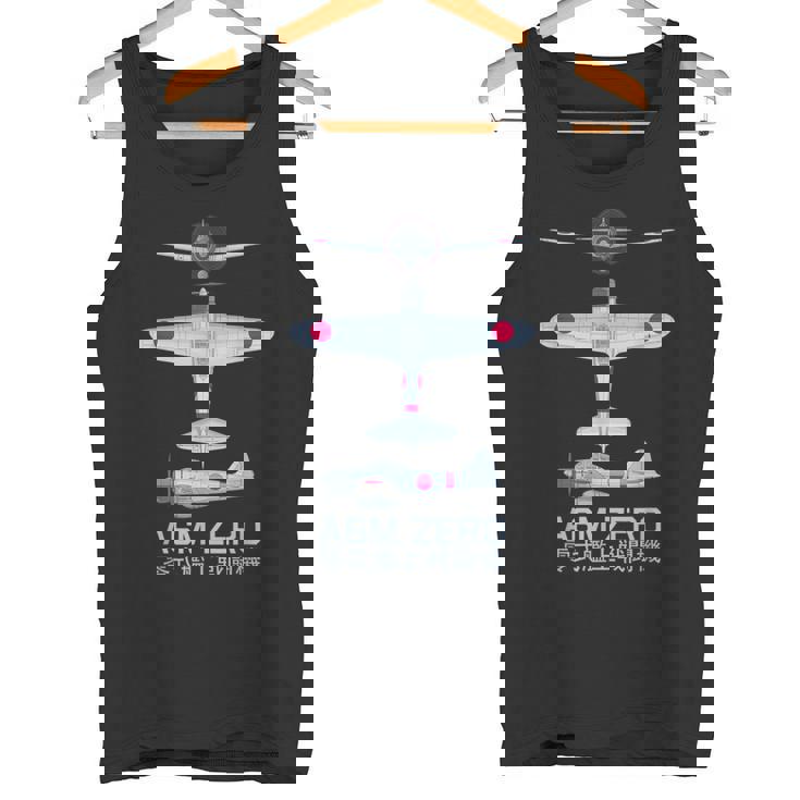 Diagrama Del Avión De Combate Japonés A6m Zero Ww2 Camiseta sin mangas