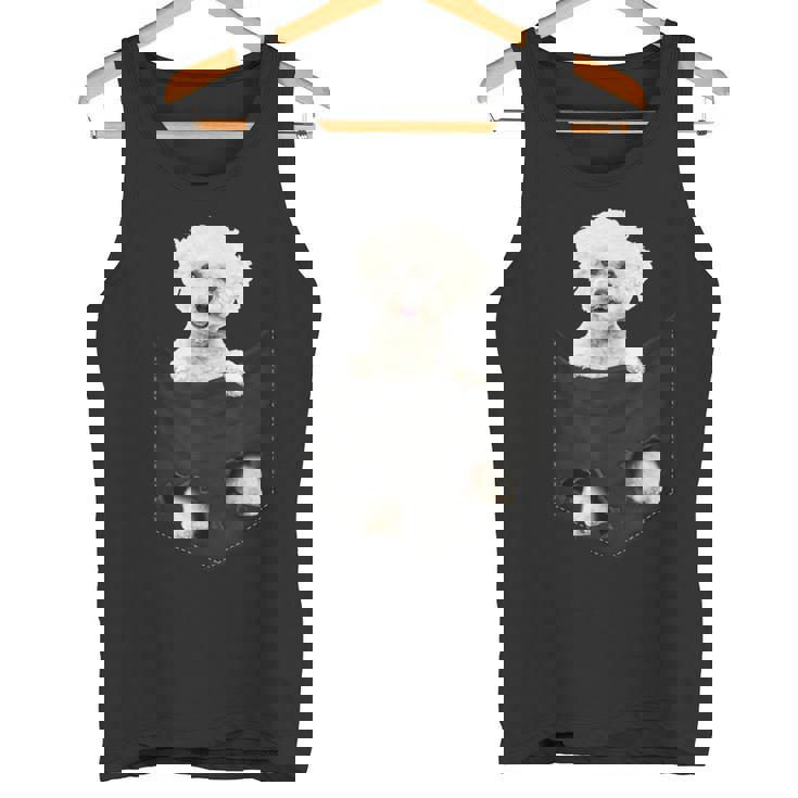 Divertido Bichón Frisé En Tu Bolsillo Para Los Amantes De Los Perros Bichon Frise Camiseta sin mangas