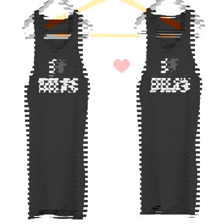 Divertido Me Encantan Los Dilf Me Encantan Los Dilf Red Heart Cool Camiseta sin mangas
