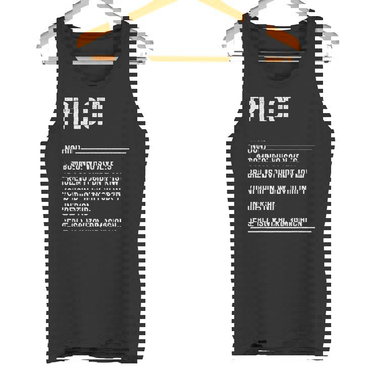Divertido Título De Trabajo De Pilot Definition Camiseta sin mangas