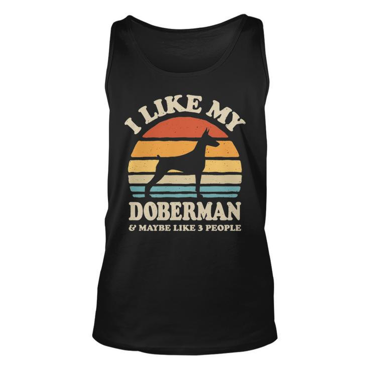 I Like My Doberman And Maybe Like 3 People Dog Lover Tank Top