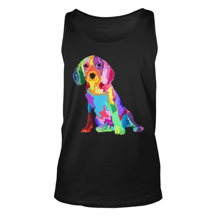 Dog Lover For Women's Beagle Colorful Beagle Tank Top