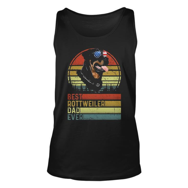 Dog Vintage Best Rottweiler Dad Ever Father Day Puppy Dog Tank Top