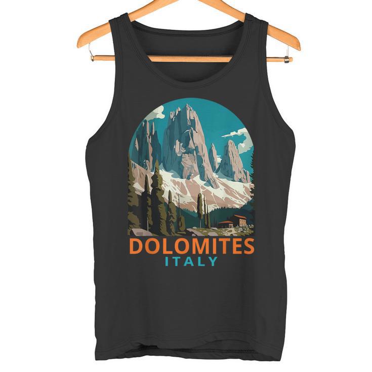 Dolomites Travel Exploration Souvenir Dolomites Italy Tank Top