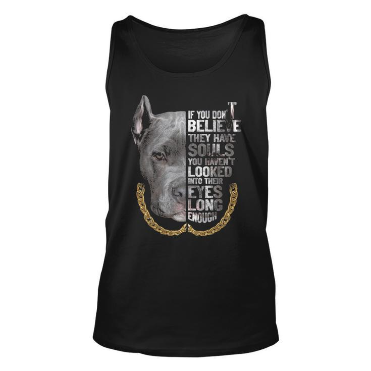 If You Don't Believe They Are Souls I Love Pitbull Dog Lover Tank Top