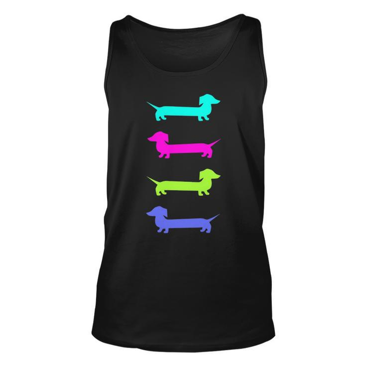 Doxie Lover Brightly Colored Dachshunds Tank Top