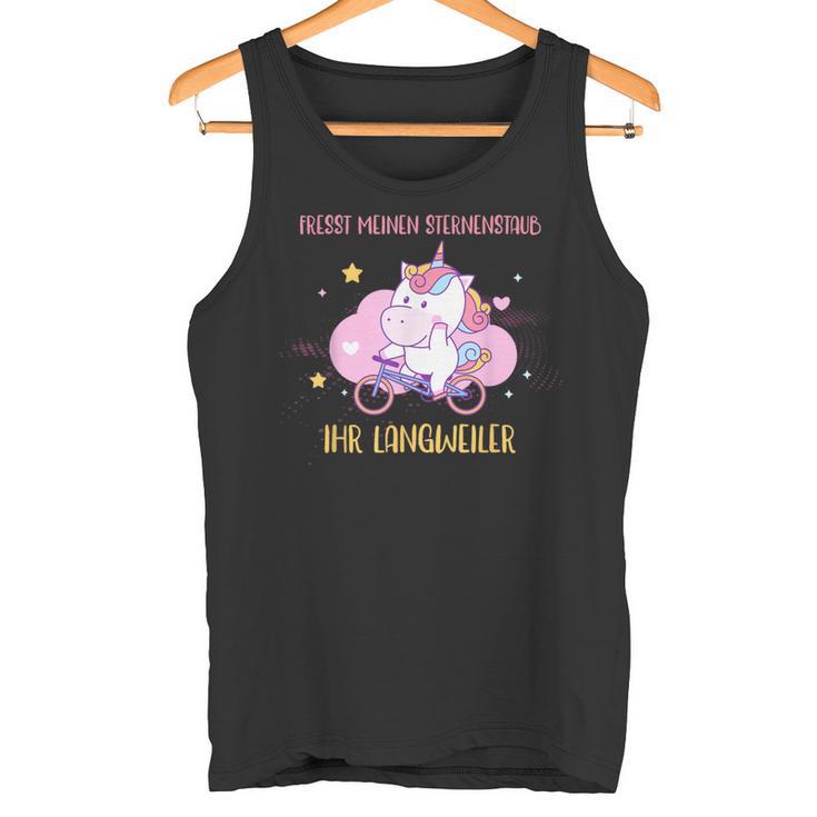 Eats Meinen Sternenstaub Ihr Langweiler Unicorn Bicycle Tank Top