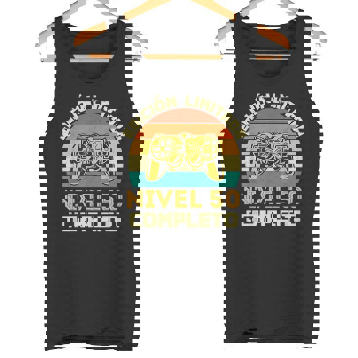 Edición Limitada Nivel 50 Completo Gamer Cumpleaños 50 Años Camiseta sin mangas