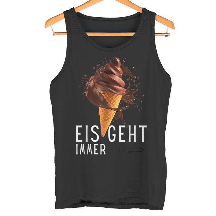 Eis Geht Immer Eisparele Eiscafe Schokoladeneis Orange Tank Top