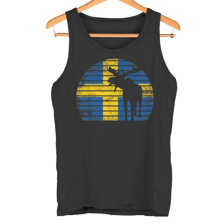 Elch Schwedische Flagge Schwede Skandinavien Schweden Tank Top