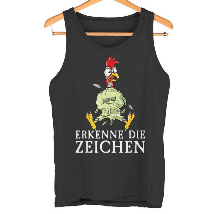 Erkenne Die Signserrückt Angratt Cockerel Tank Top