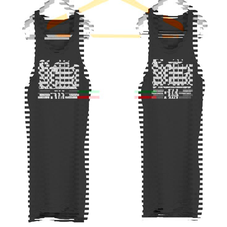Europaiajeintage Sicilia Italia Italiano Sicilia Turista Camiseta sin mangas