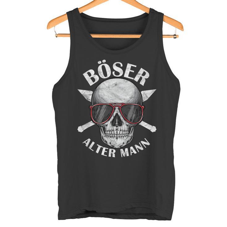 Evil Old Man Skull Dad Tank Top