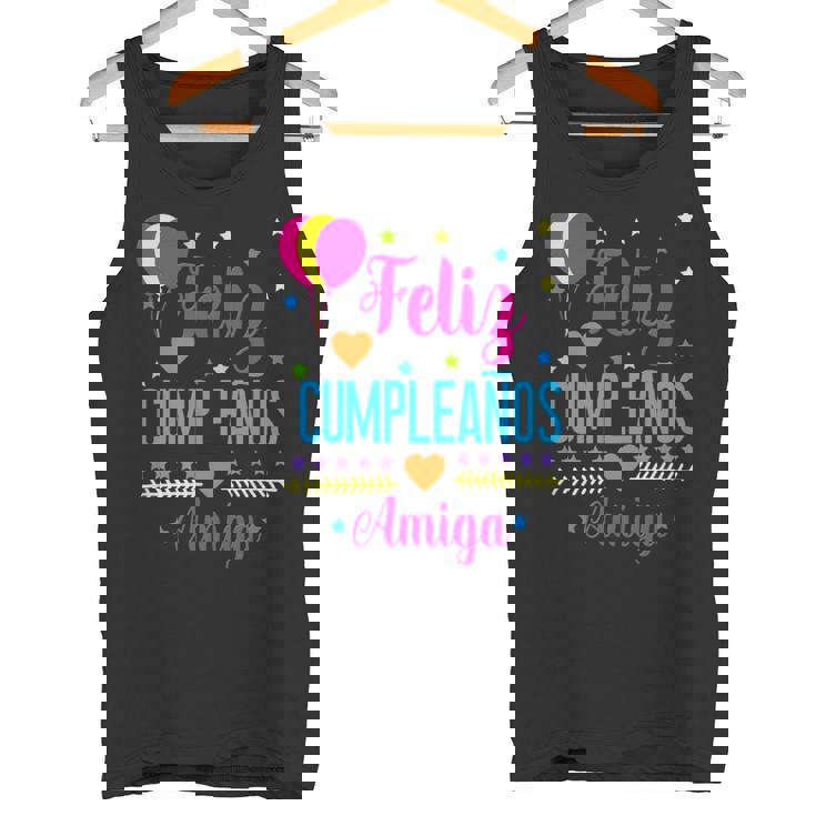 Feliz Cumpleanos Amiga-Feliz Cumpleaños Amiga Español Camiseta sin mangas