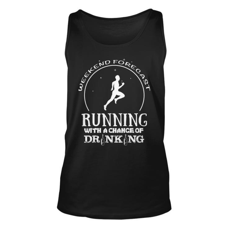 Weekend Forecast Mountain Running With A Chance Of Drinking Tank Top