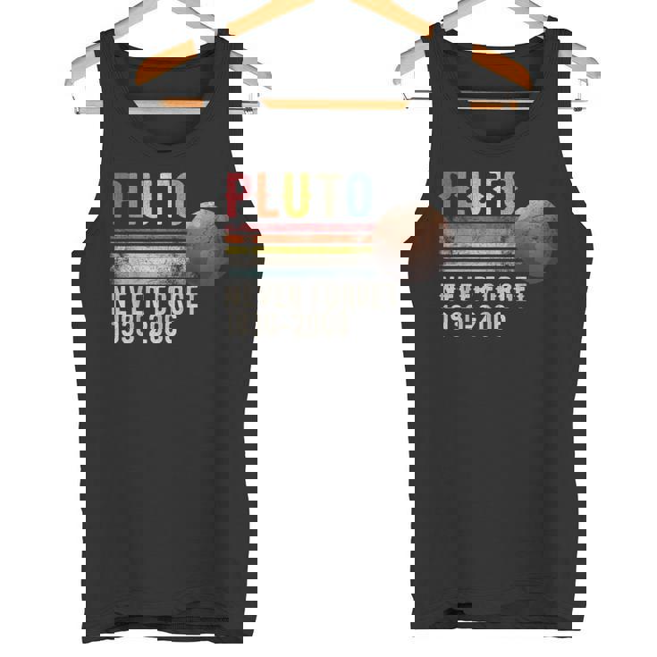 Never Forget Pluto Estilo Retro Divertido Espacio Divertido Ciencia Divertida Camiseta sin mangas