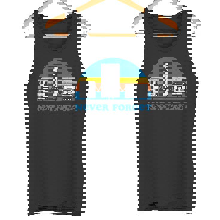 Never Forget T Floppy Diskhs Tape 90S 80S Camiseta sin mangas