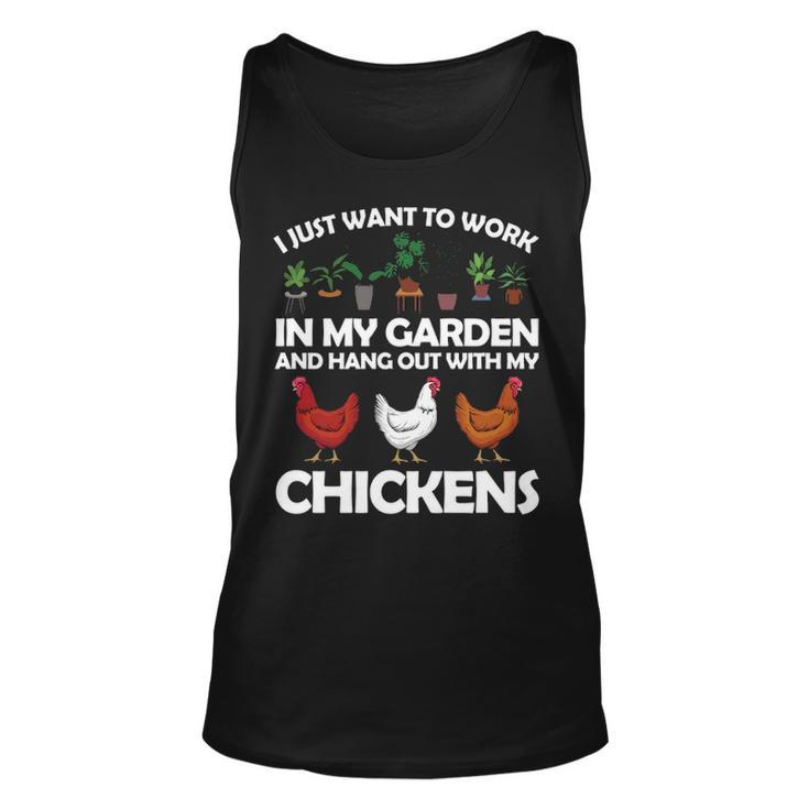 Chicken For Men Women Gardening Chicken Lovers Garden Tank Top