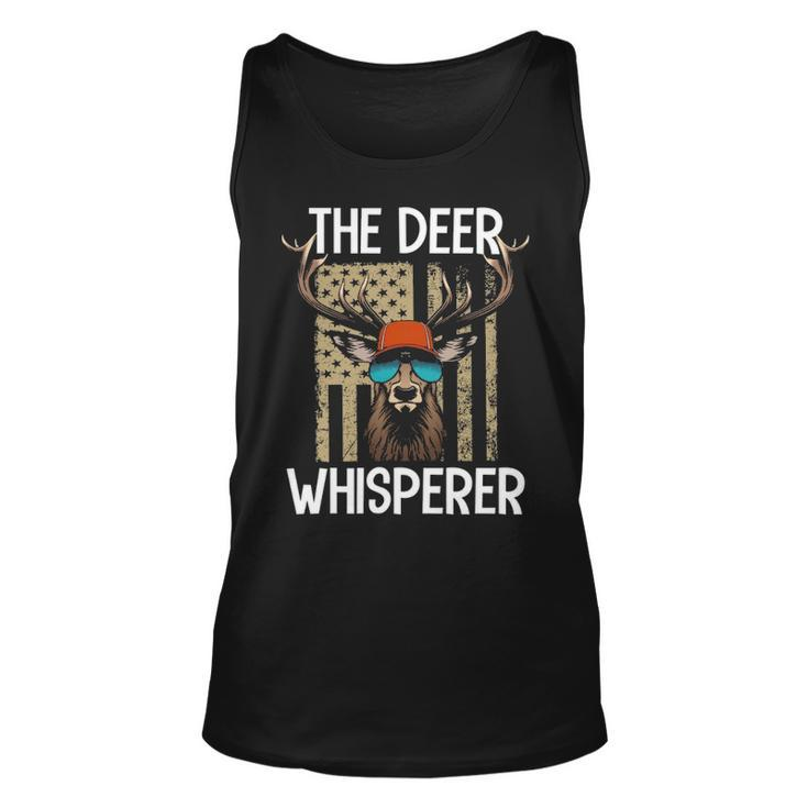 Deer Whisperer Awesome Hunter Usa Flag Buck Hunting Tank Top
