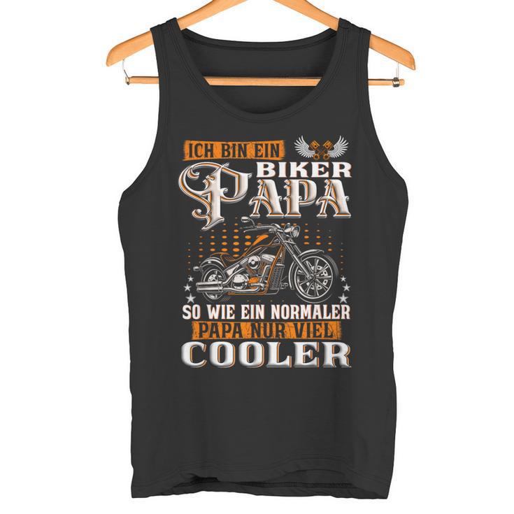 Ich Bin Ein Biker Papa Slogan Motorcycle Tank Top