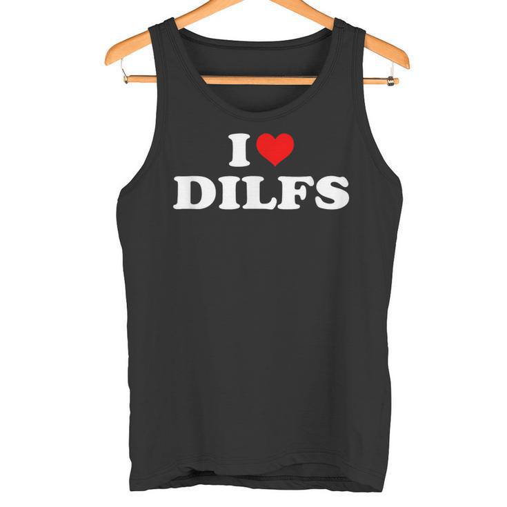 I Love Dilfs I Heart Dilfs Red Heart Cool Tank Top