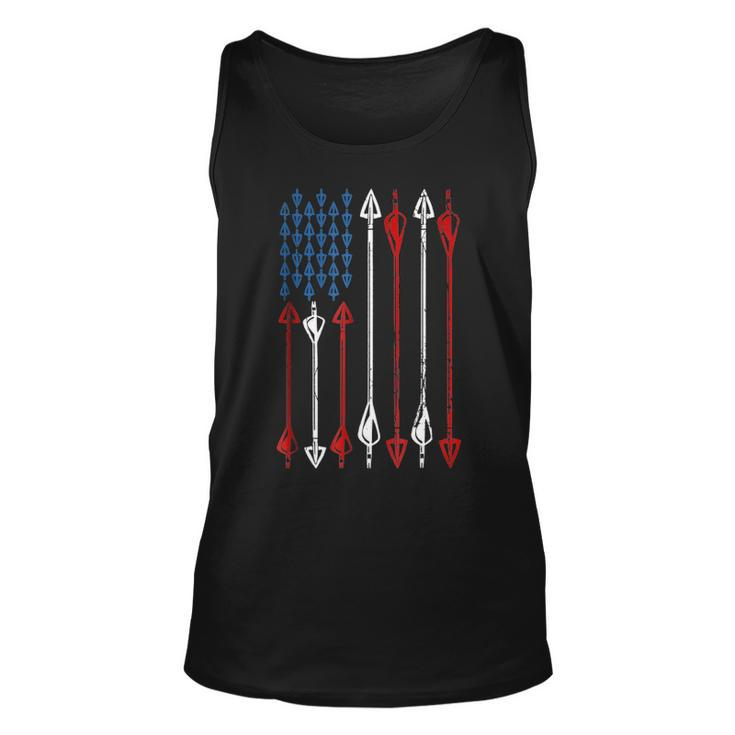 Patriotic Bow Hunting Flag Arrows Bow Archer Target Tank Top
