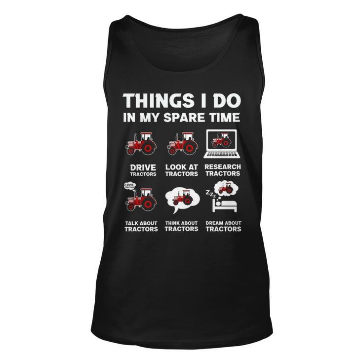 Tractors Lover 6 Things I Do In My Spare Time Tractor Tank Top