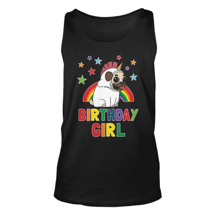 Girl Birthday Unicorn Pug B Day Party Kids Idea Unipug Tank Top