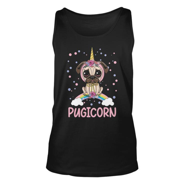 Girls Pugicorn Pug Unicorn Lover Tank Top