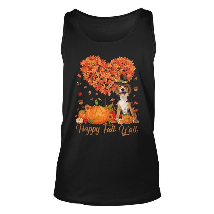 Happy Fall Y'all Beagle Dog Pumpkin Thanksgiving Tank Top