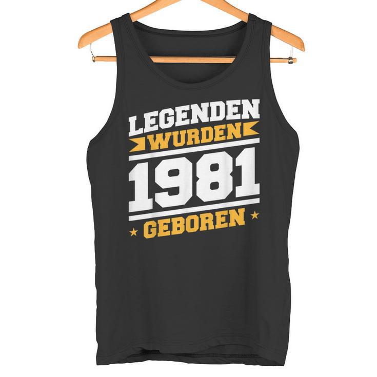 Herren Legenden 1981 Geboren 40 Geburtstag Jahre Spruch Papaater Tank Top