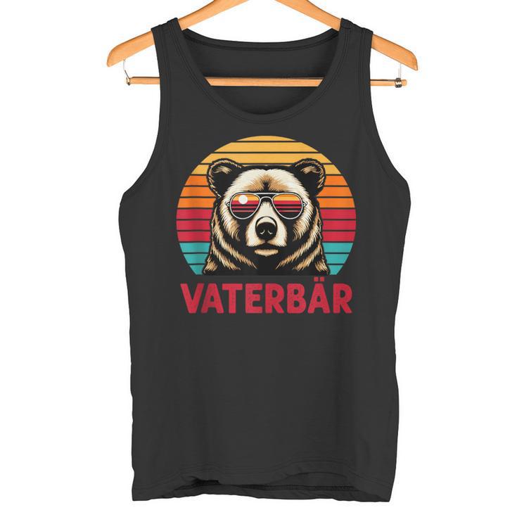 Herren Lustige Geschenkeidee Papa Dadatertagater Bäraterbär Tank Top