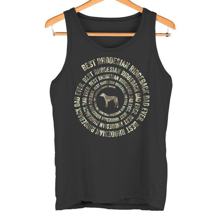 Herren Us Flagge Camo Rhodesian Ridgeback Hund Papa Spiralliebhaber Hund Tank Top