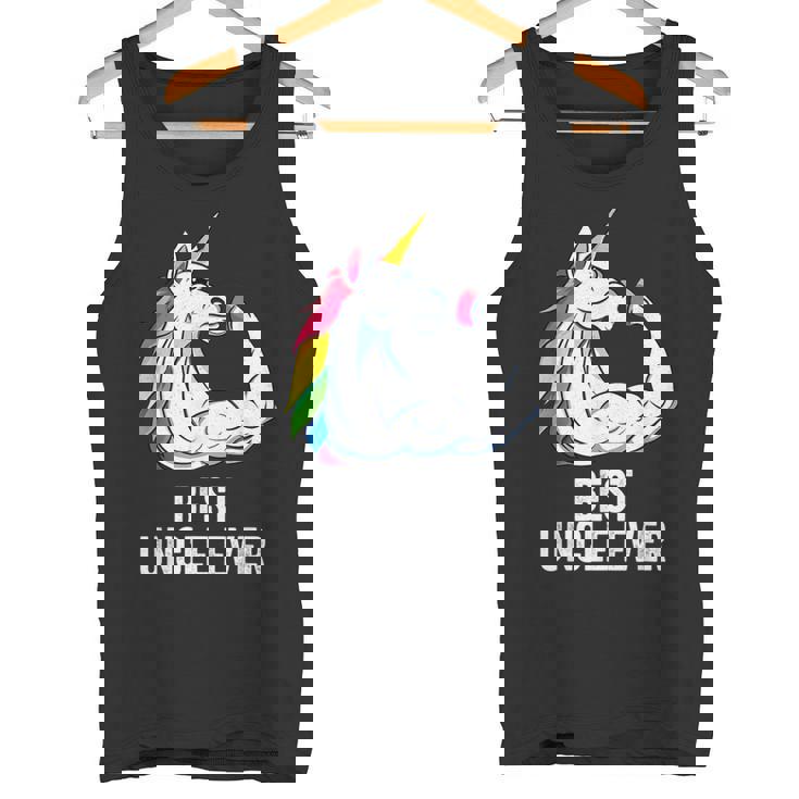 Hombre La Mejor Ropa De Un Tío De Unicornio Best Uncle Ever Camiseta sin mangas