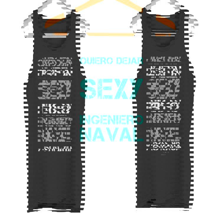 Hombre Regalo Ingeniero Naval Original Graduacion Camiseta sin mangas