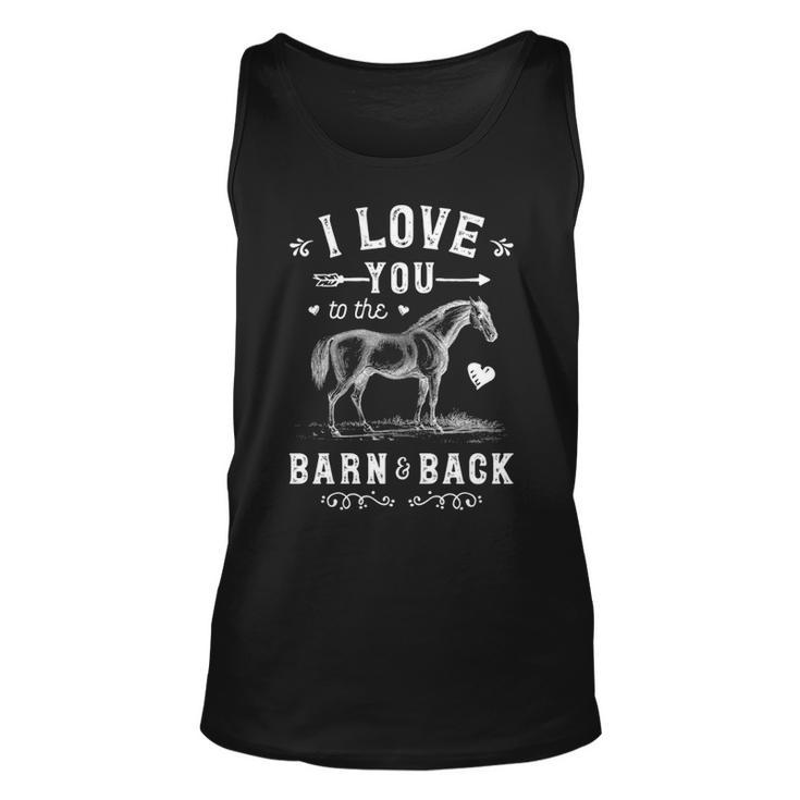 Horse I Love You To The Barn And Back Girls Horseback Riding Tank Top
