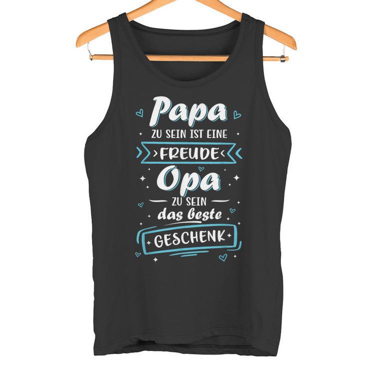 Ich Habe Zwei Titel Papa Besterateratertag Du Wirst Opa Tank Top