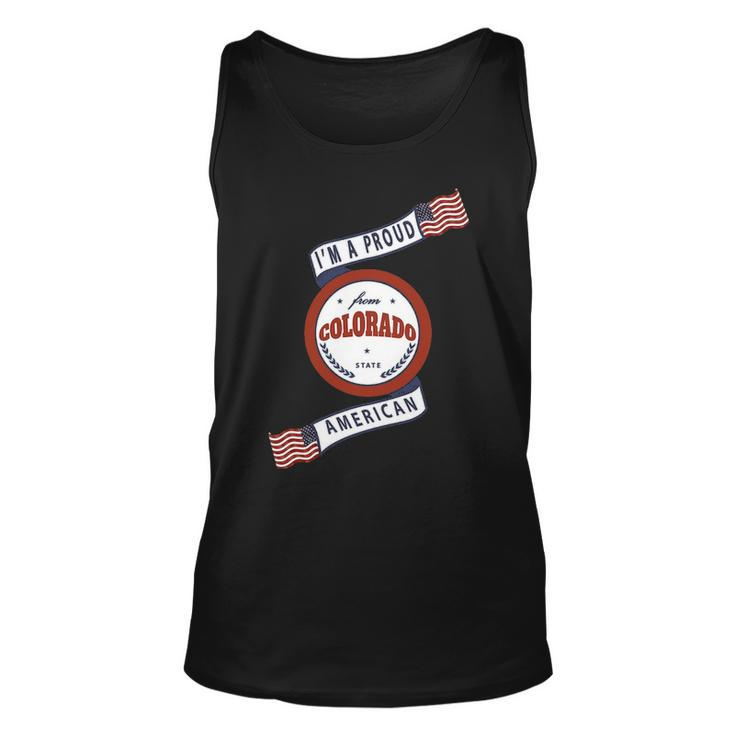 I'm A Proud American From Colorado State Tank Top