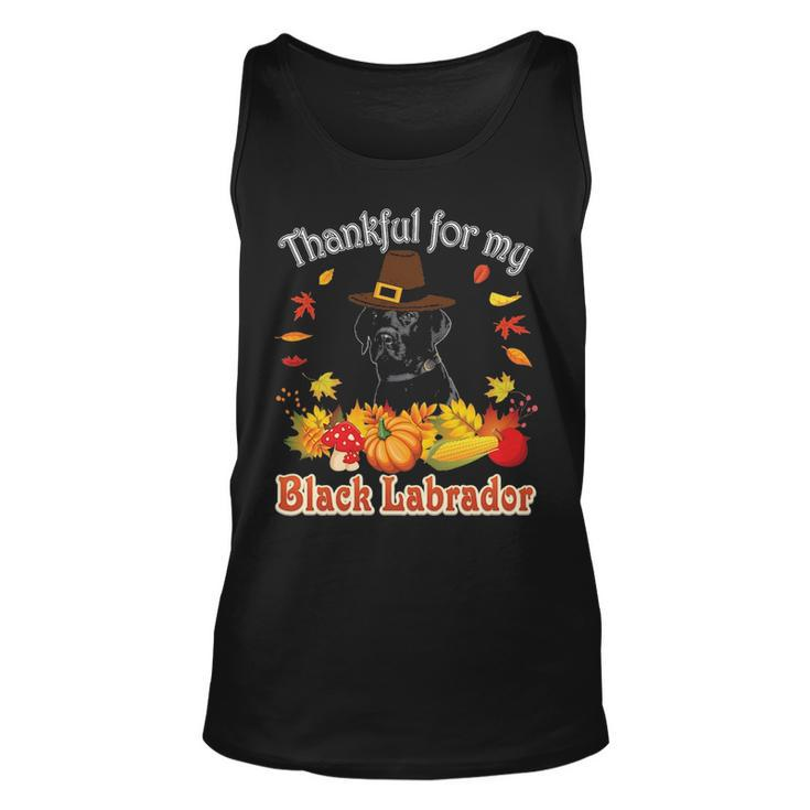 I'm Thankful For My Black Labrador Dog Lover Pumpkin Fall Tank Top
