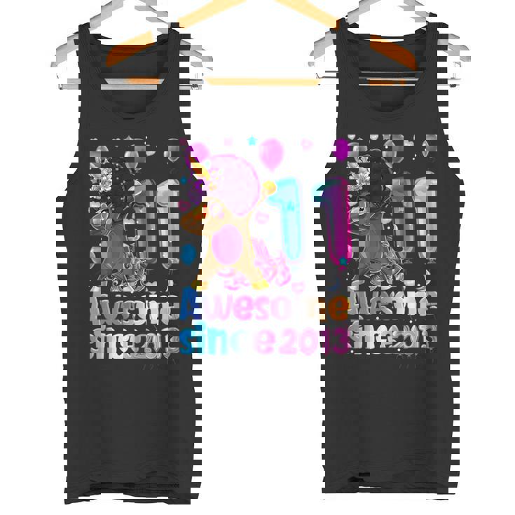 Impresionante Cumpleaños Unicornio Dabbing 11 Años Niña 11 Camiseta sin mangas