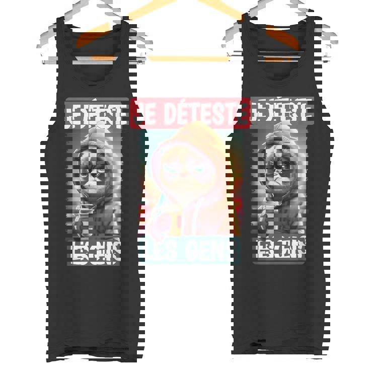 Je Déteste Les Gens Amusant Chat Café Sarcastique Ironic Débardeur e