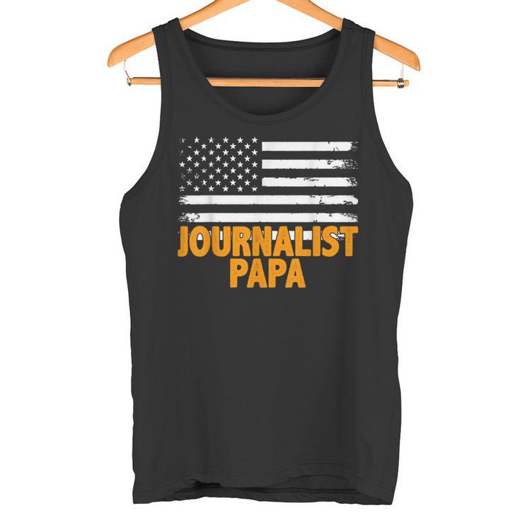 Journalist Papa Amerikanische Flaggeatertag Tank Top