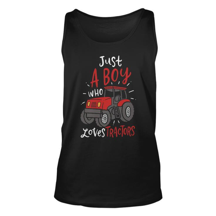 Just A Boy Who Loves Tractors Tank Top
