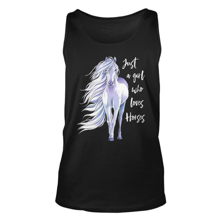 Just A Girl Who Loves Horses Horse Riding Women Tank Top