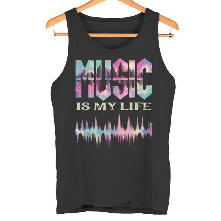 La Música Es Miida Ecualizador De Ondas Sonoras Dj Camiseta sin mangas