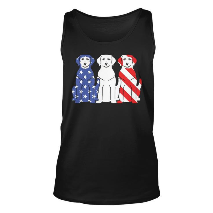 Labrador Retriever American Flag 4Th Of July Dog Graphic Tank Top