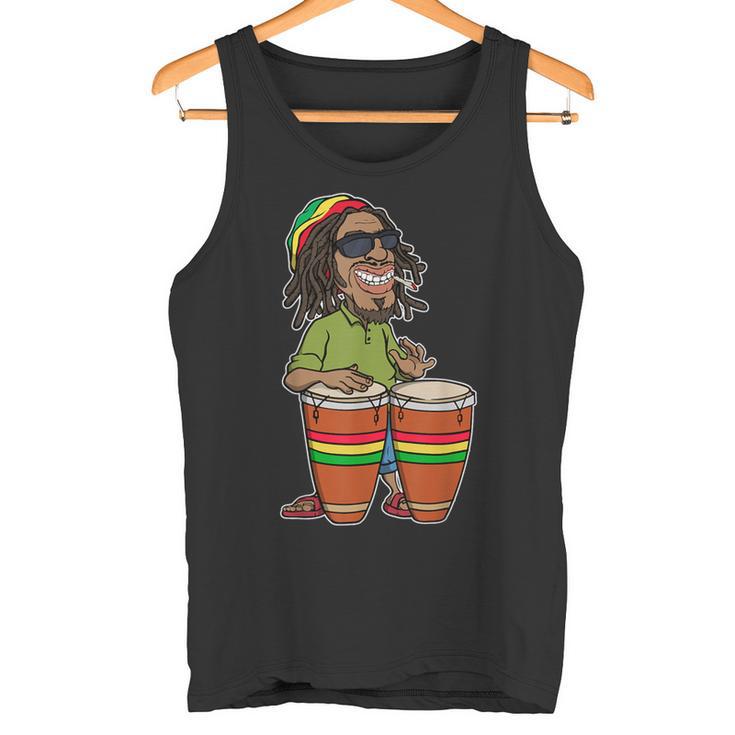 Lässig Reggae Music Rasta Rastafari Reggaeton Jamaica Fan Tank Top