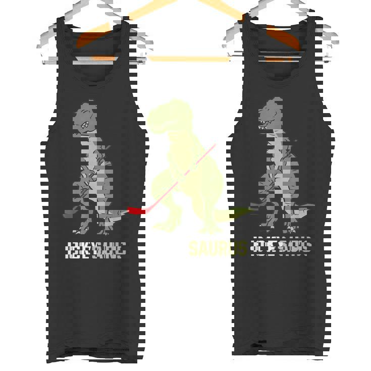 Lindo Dinosaurio Hockey Sobre Hielo Dinosaurio Hockeysaurus Camiseta sin mangas